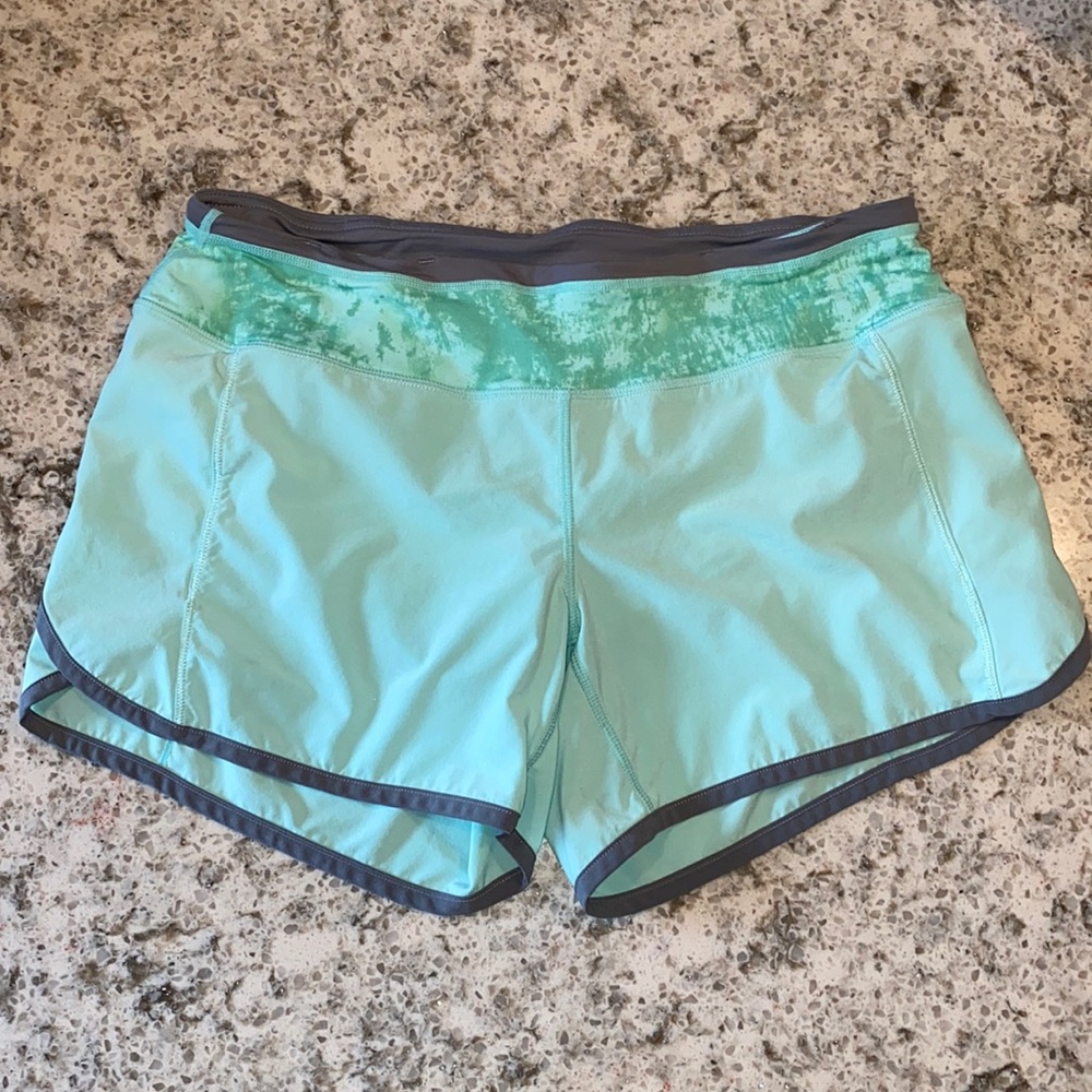 Seafoam Green Lululemon Workout Shorts